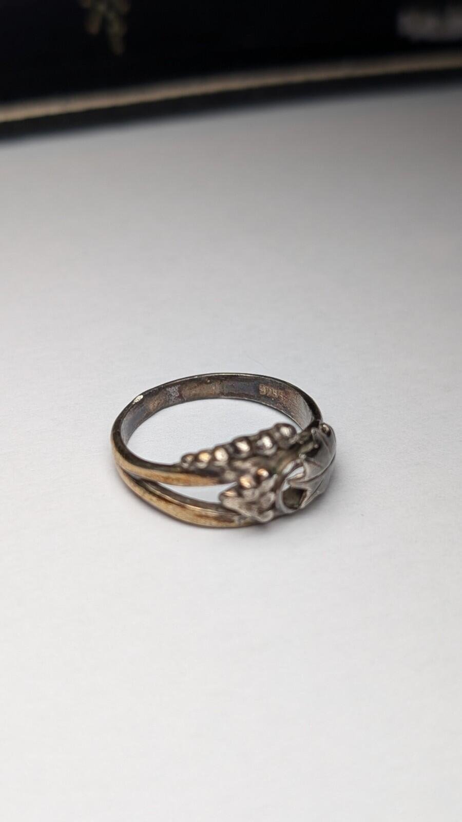 Vintage Sterling Silver Grapes / Vine / Leaf Ring | Size R | 925 Silver - Image 5