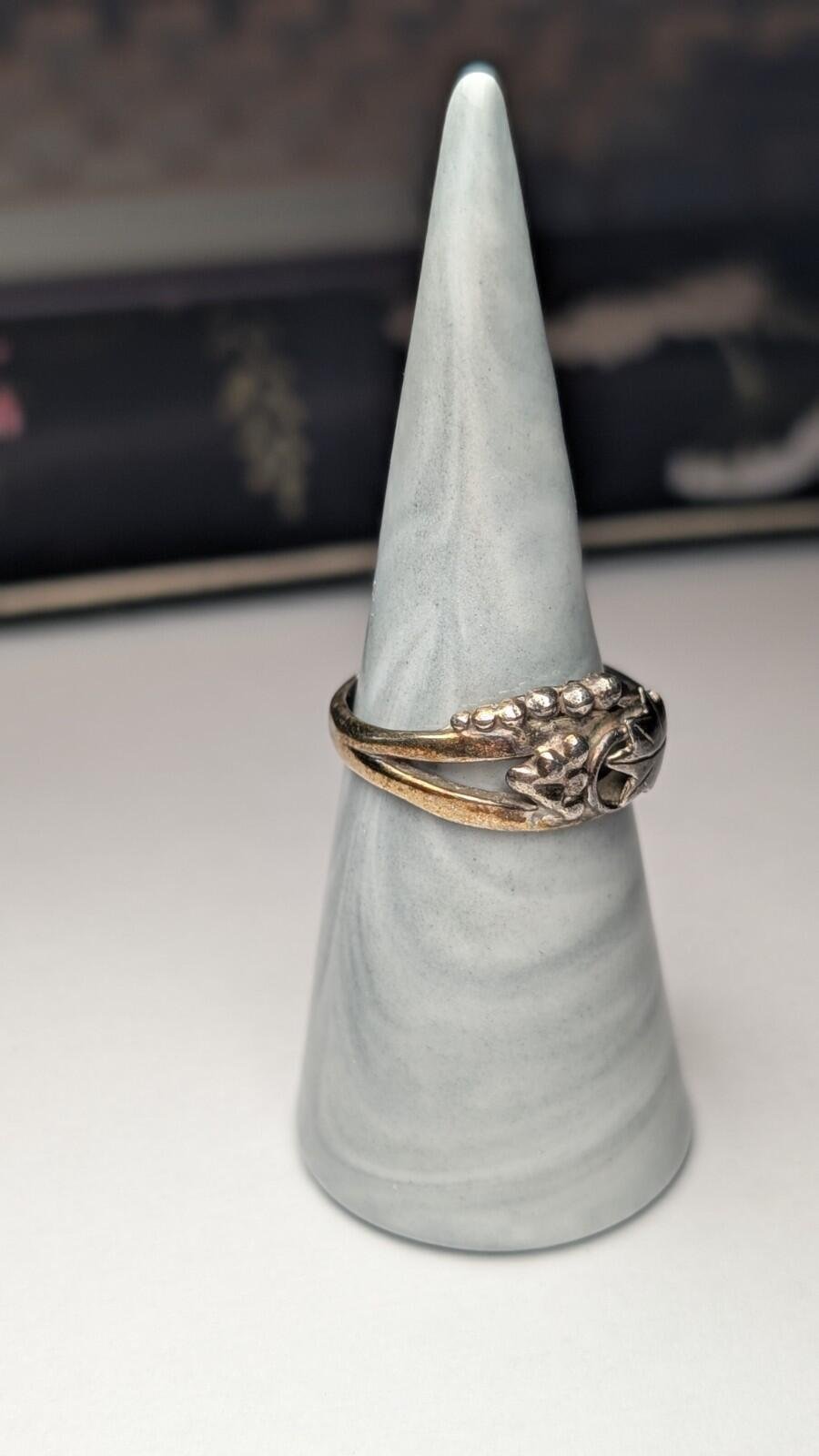 Vintage Sterling Silver Grapes / Vine / Leaf Ring | Size R | 925 Silver - Image 9