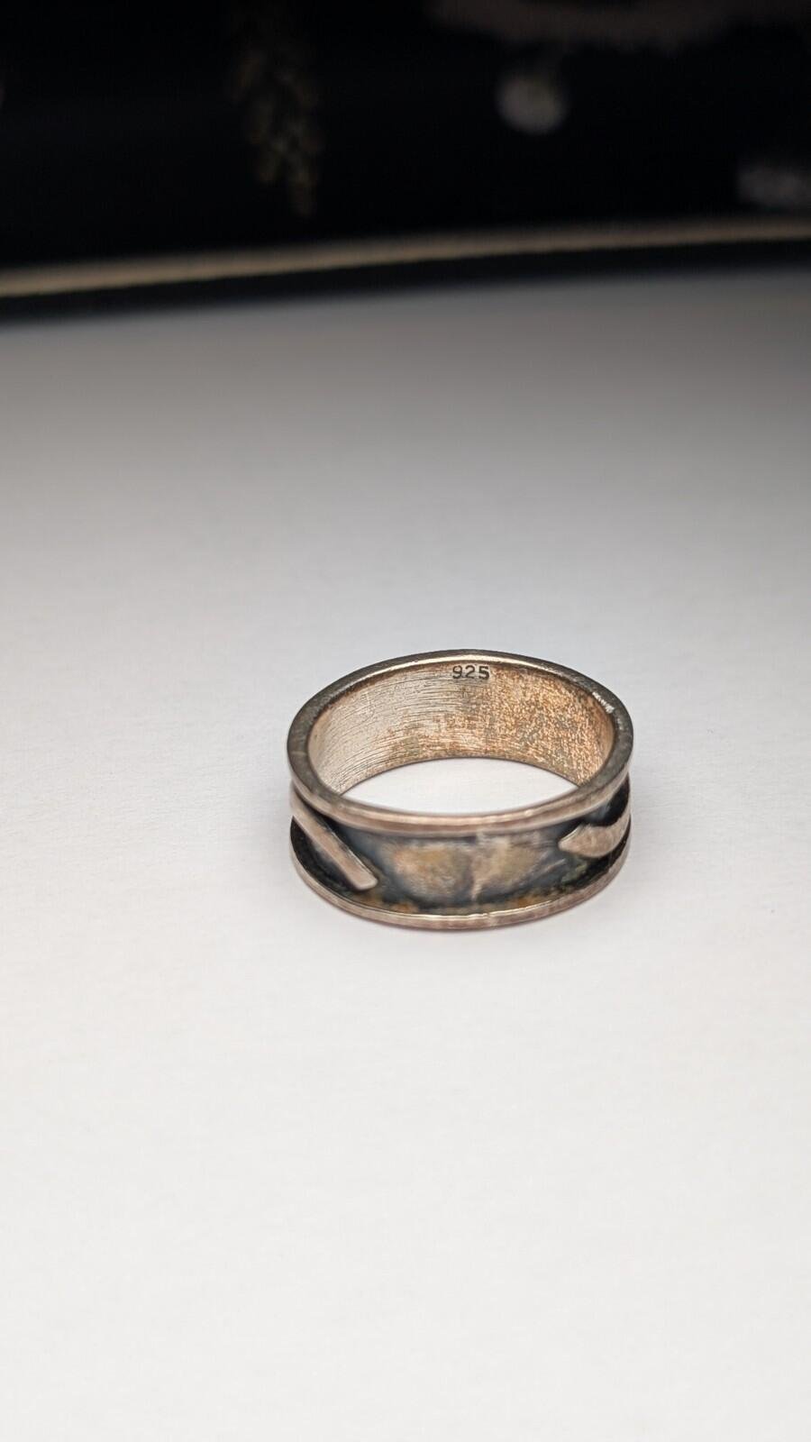 Vintage Sterling Silver Wave Band Ring | Size Q | 925 Silver - Image 3