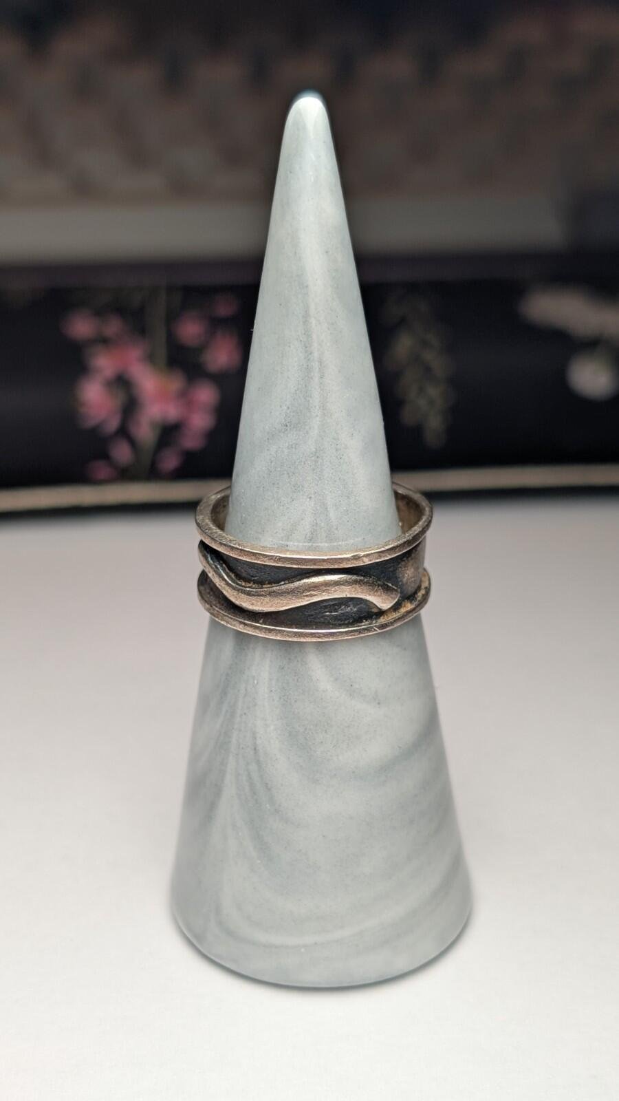 Vintage Sterling Silver Wave Band Ring | Size Q | 925 Silver - Image 6