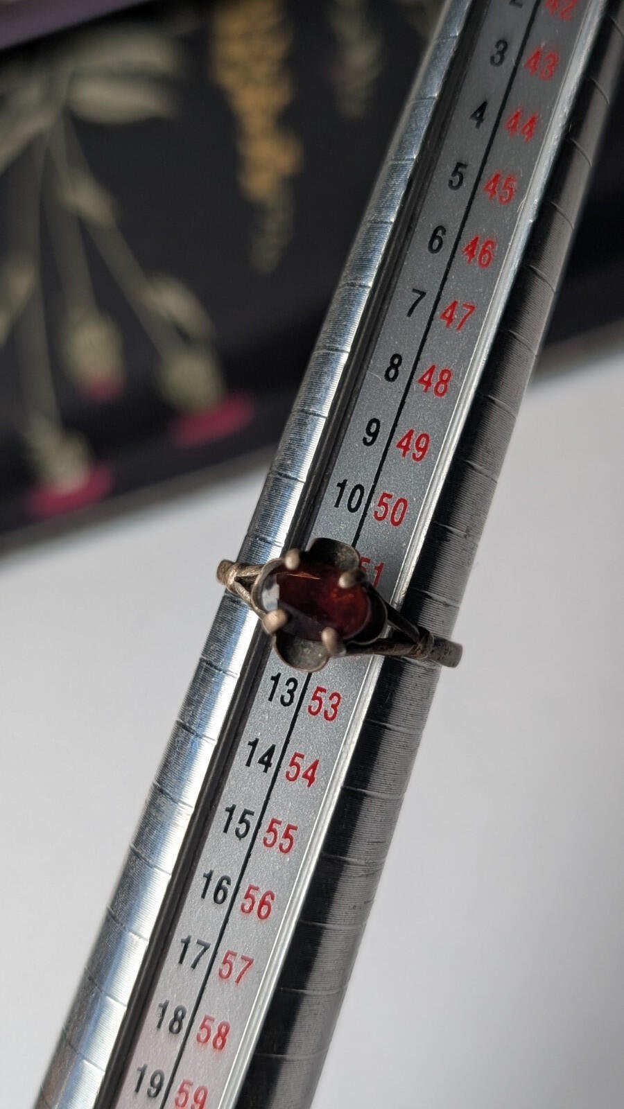 Vintage Sterling Silver 1987 Garnet Ring | Size L 1/2 | 925 Silver - Image 8