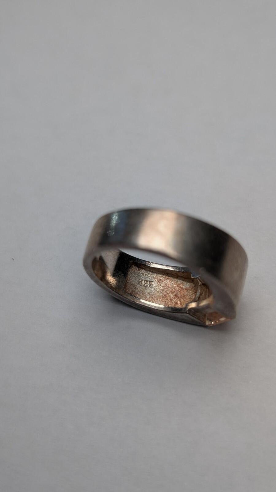 Vintage Sterling Silver Champagne CZ Ring | Size O 1/2 | 925 Silver - Image 5