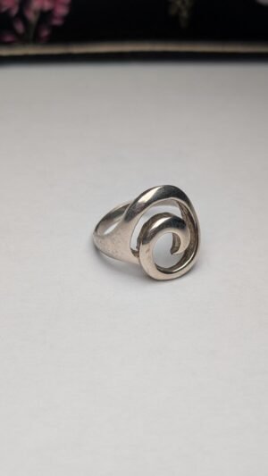 Vintage Sterling Silver Swirl Ring | Size N | 925 Silver