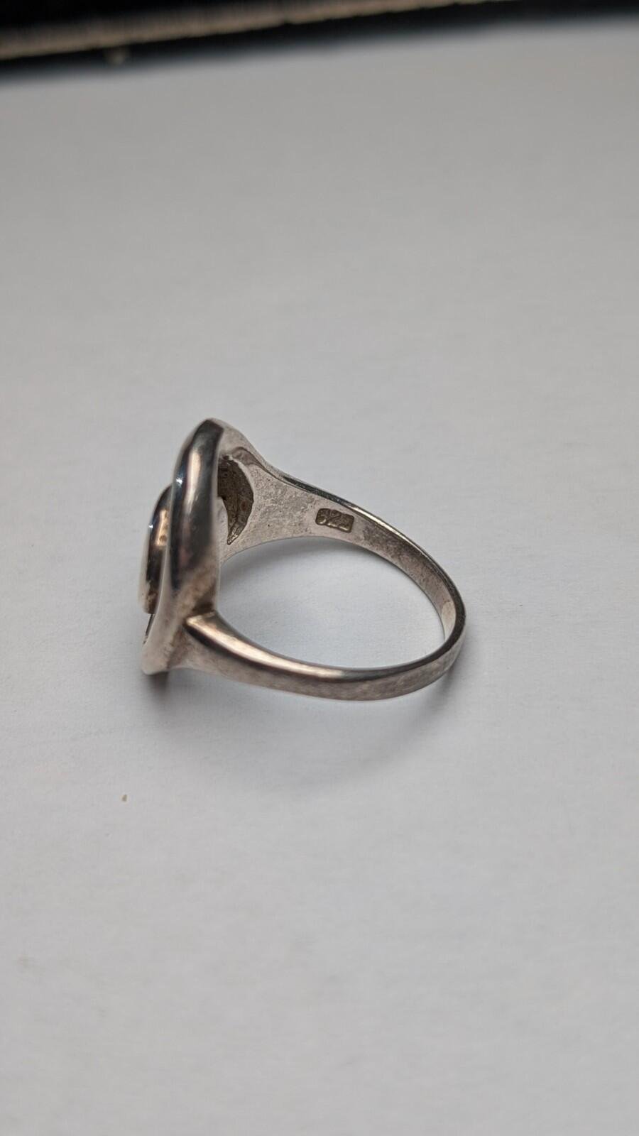 Vintage Sterling Silver Swirl Ring | Size N | 925 Silver - Image 3