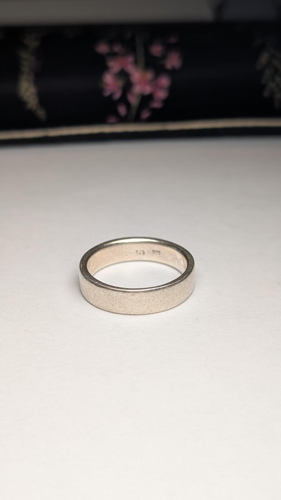 Vintage Sterling Silver Men's Band Ring | Size T 1/2 | 925 Silver - Image 2