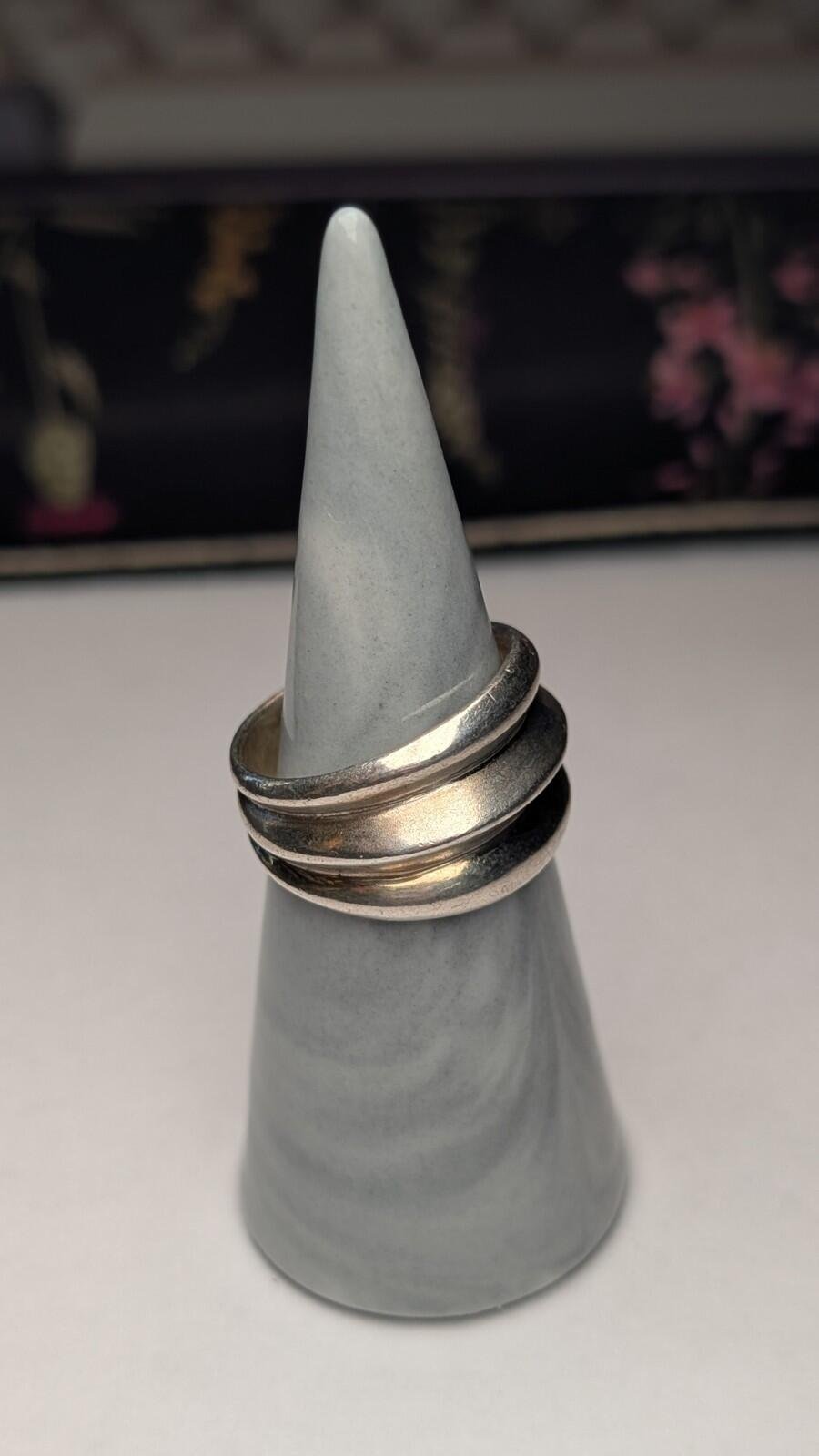 Vintage Sterling Silver Men's Ridges Ring | Size P 1/2 | 925 Silver - Image 5