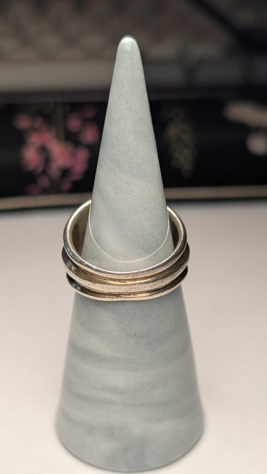 Vintage Sterling Silver Men's Ridges Ring | Size P 1/2 | 925 Silver - Image 6
