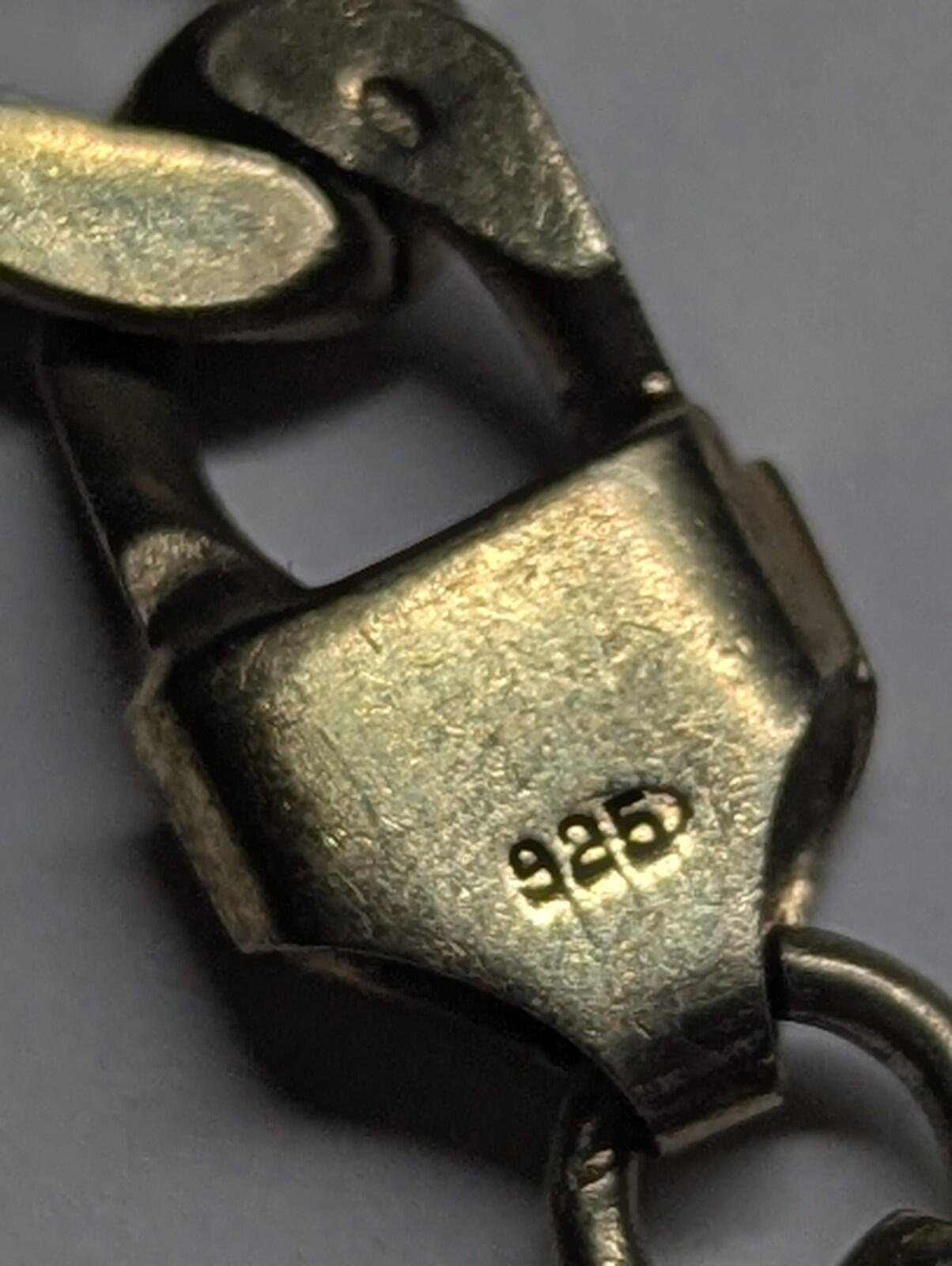 Vintage Gold Plated Sterling Silver 1991 Curb Link ID Chain | 21cm | 28.64g - Image 12