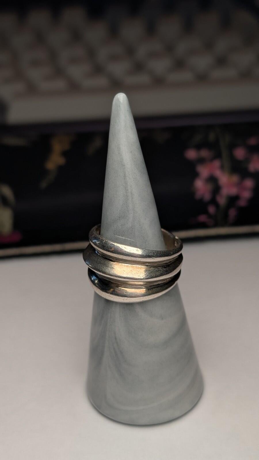 Vintage Sterling Silver Men's Ridges Ring | Size P 1/2 | 925 Silver - Image 8