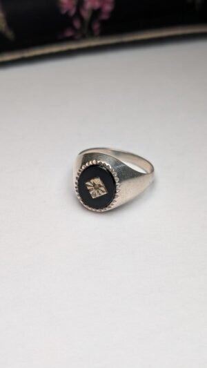 Vintage Sterling Silver 1978 Men's Signet Ring | Size S | 925 | Made In London