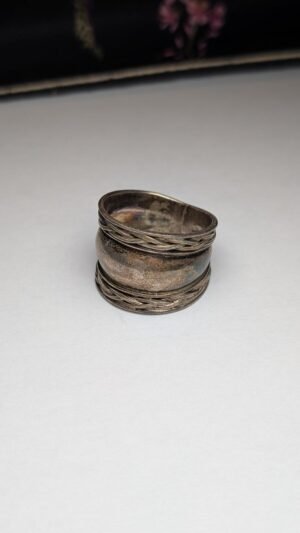 Vintage Sterling Silver Chunky Band Ring | Size W | 925 Silver