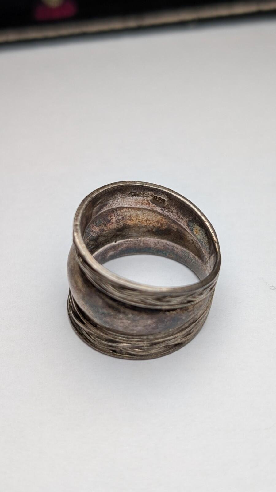 Vintage Sterling Silver Chunky Band Ring | Size W | 925 Silver - Image 3