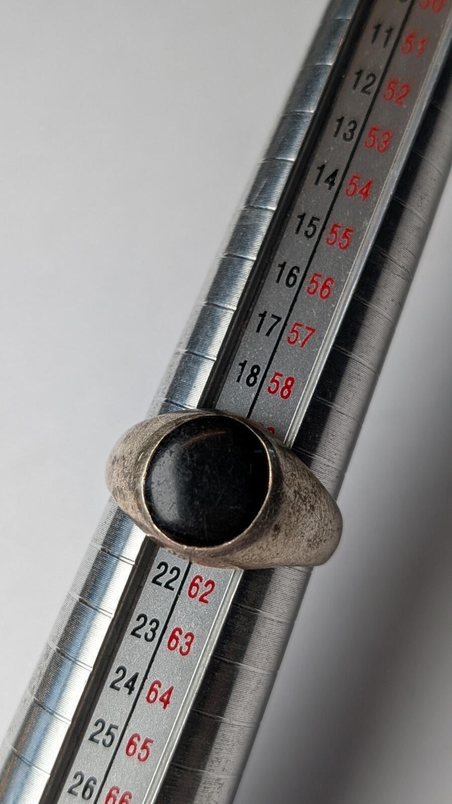 Vintage Sterling Silver Black Onyx Signet Ring | Size S - S 1/2 | 925 Silver - Image 8