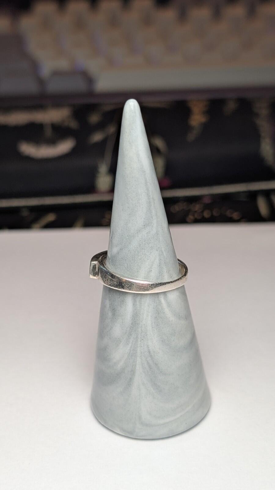 Vintage Sterling Silver 5 CZ Stone Ring | Size P 1/2 | 925 Silver - Image 8