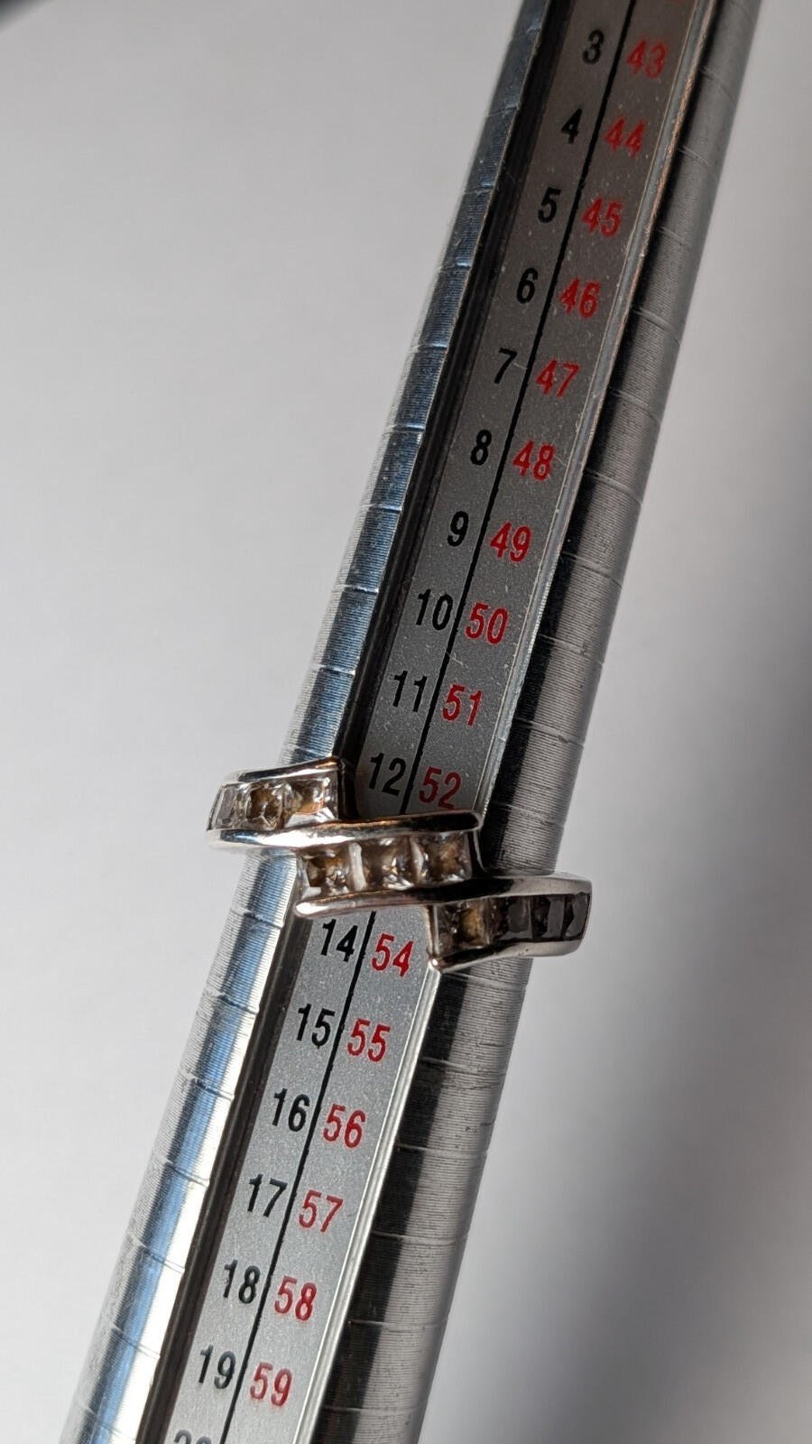 Vintage Sterling Silver Clear CZ Stones Ring | Size M 1/2 | 925 Silver - Image 11