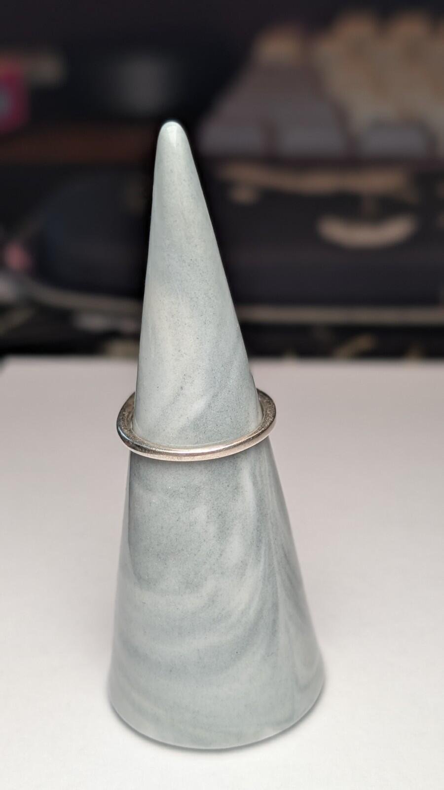 Vintage Sterling Silver Blue Aquamarine Ring | Size L 1/2 | 925 Silver - Image 4