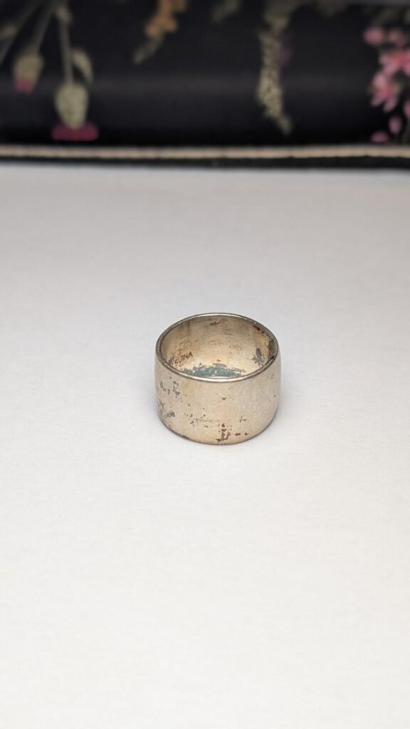 Vintage Sterling Silver Native American Packard J Suina Band Ring | Size L