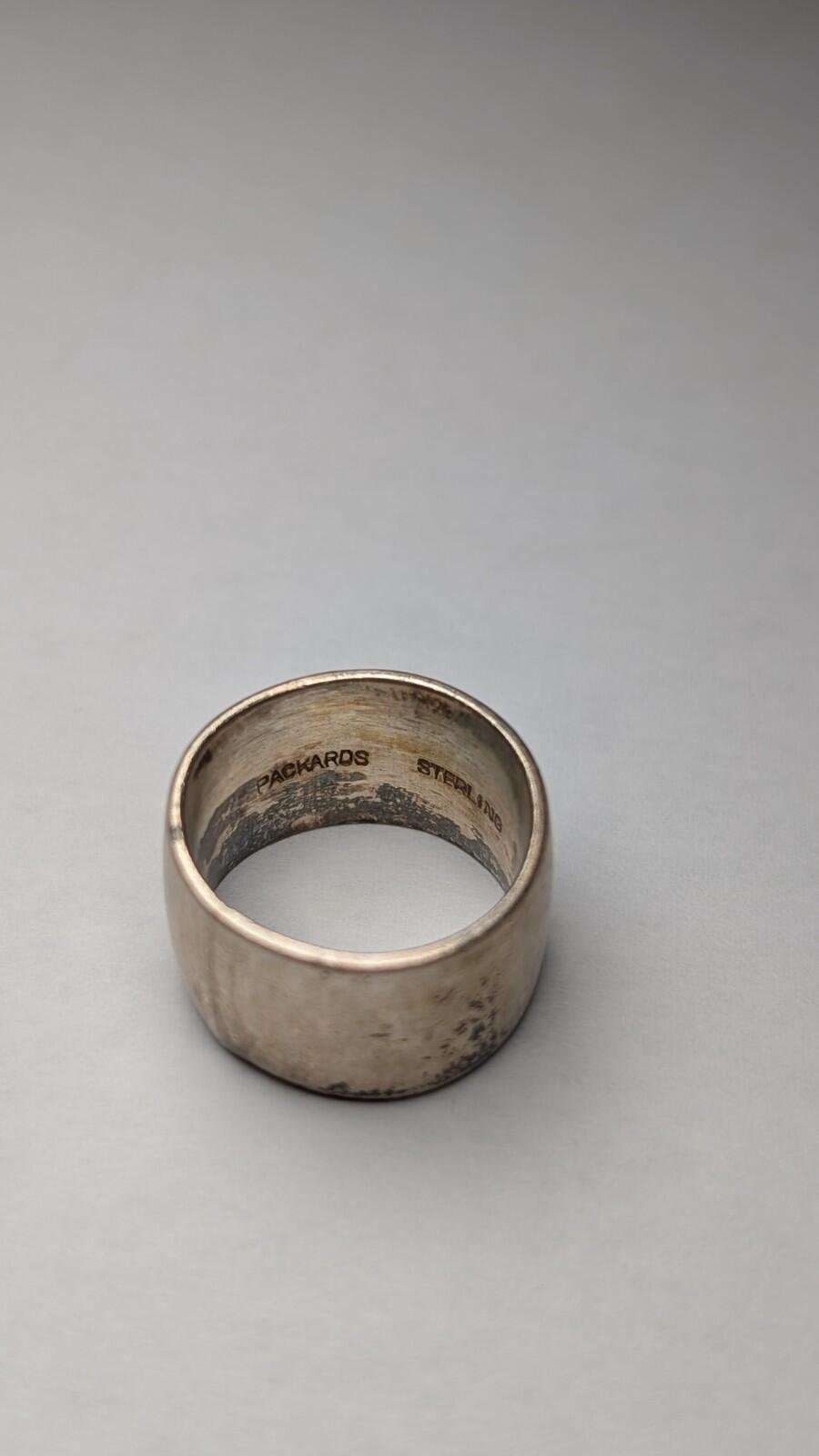 Vintage Sterling Silver Native American Packard J Suina Band Ring | Size L - Image 3