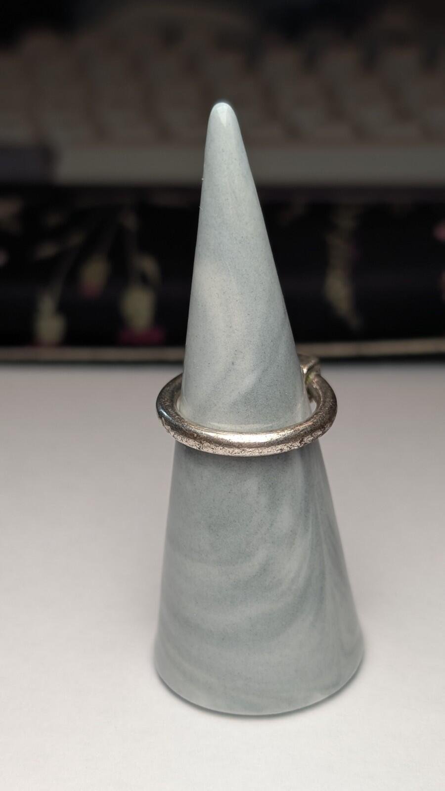 Vintage Sterling Silver Clear Gemstone Ring | Size O | 925 Silver - Image 9