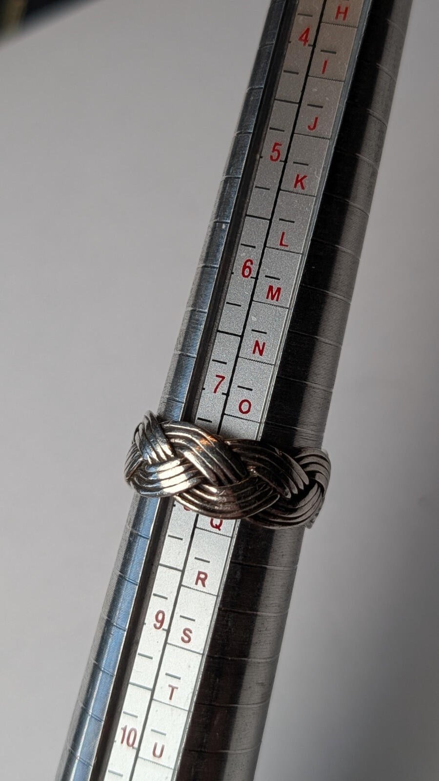 Vintage Sterling Silver Weave Band Ring | Size P | 925 Silver - Image 9