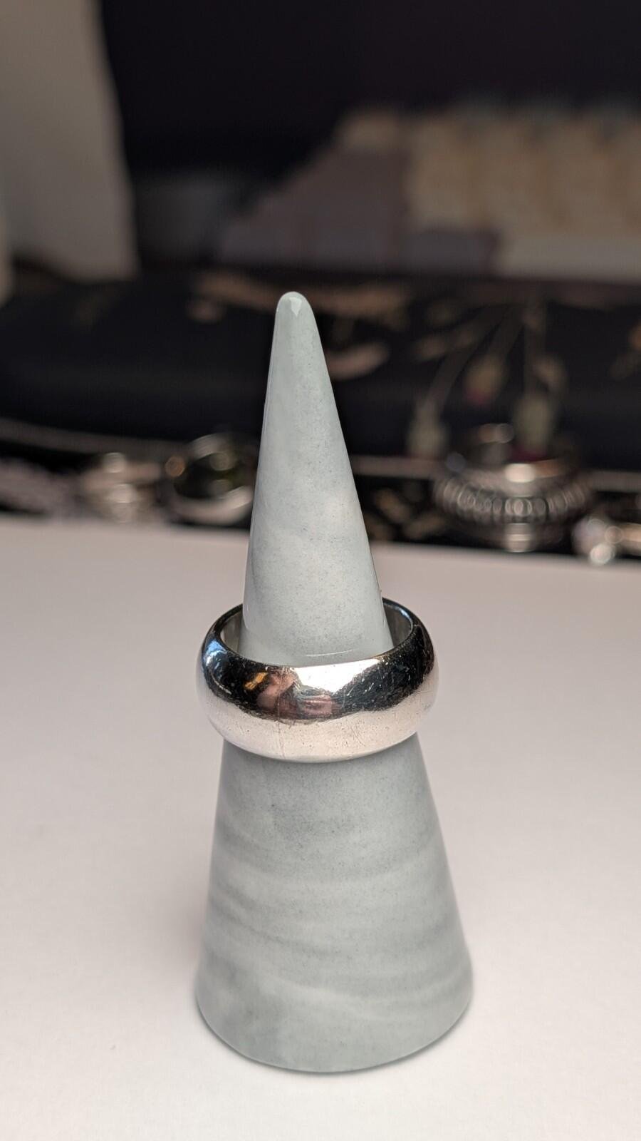 Vintage Sterling Silver Thick Band Ring | Size Q | 925 Silver - Image 4