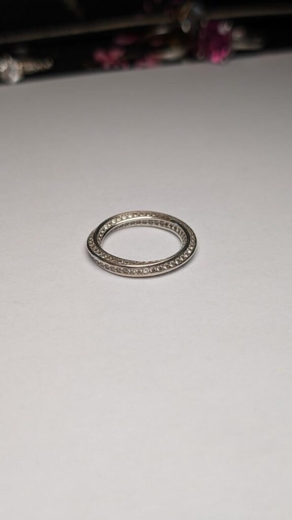 Vintage Sterling Silver Infinite Twirl Ring | Size L | 925 Silver