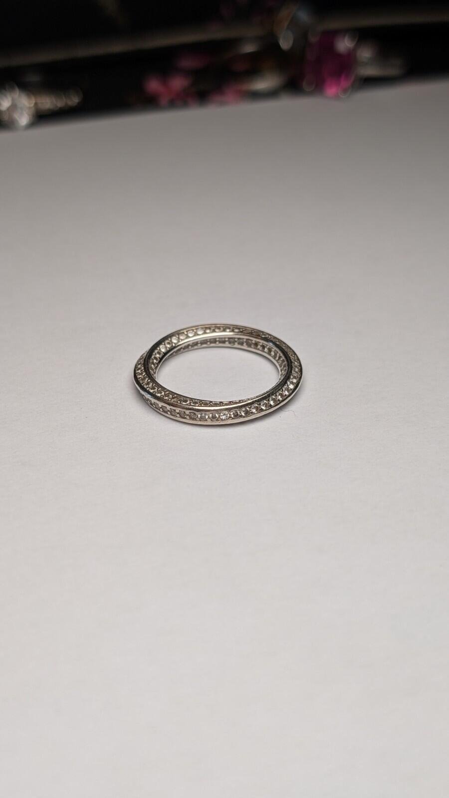 Vintage Sterling Silver Infinite Twirl Ring | Size L | 925 Silver