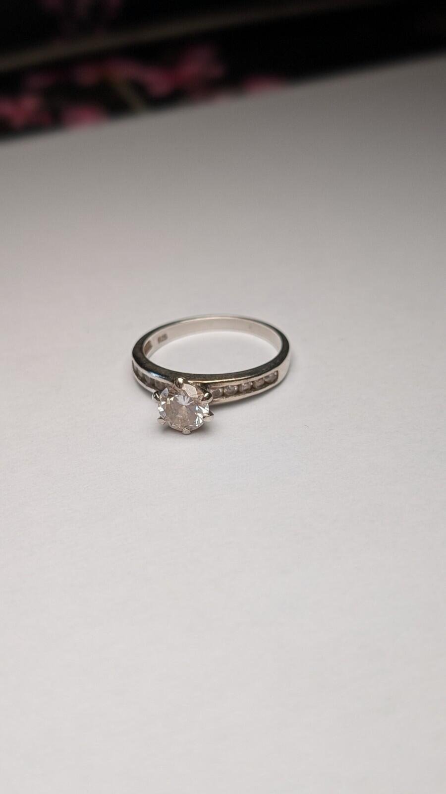 Vintage Sterling Silver Clear CZ Gemstone Ring | Size Q 1/2 | 925 Silver - Image 8