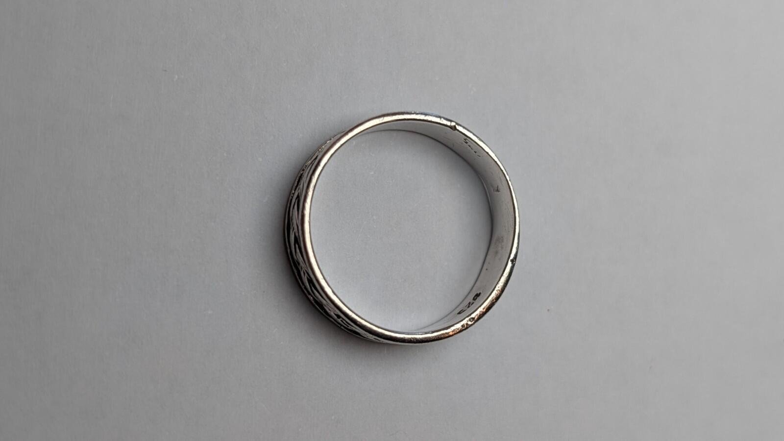 Vintage Sterling Silver Weave Band Ring | Size L | 925 Silver - Image 4