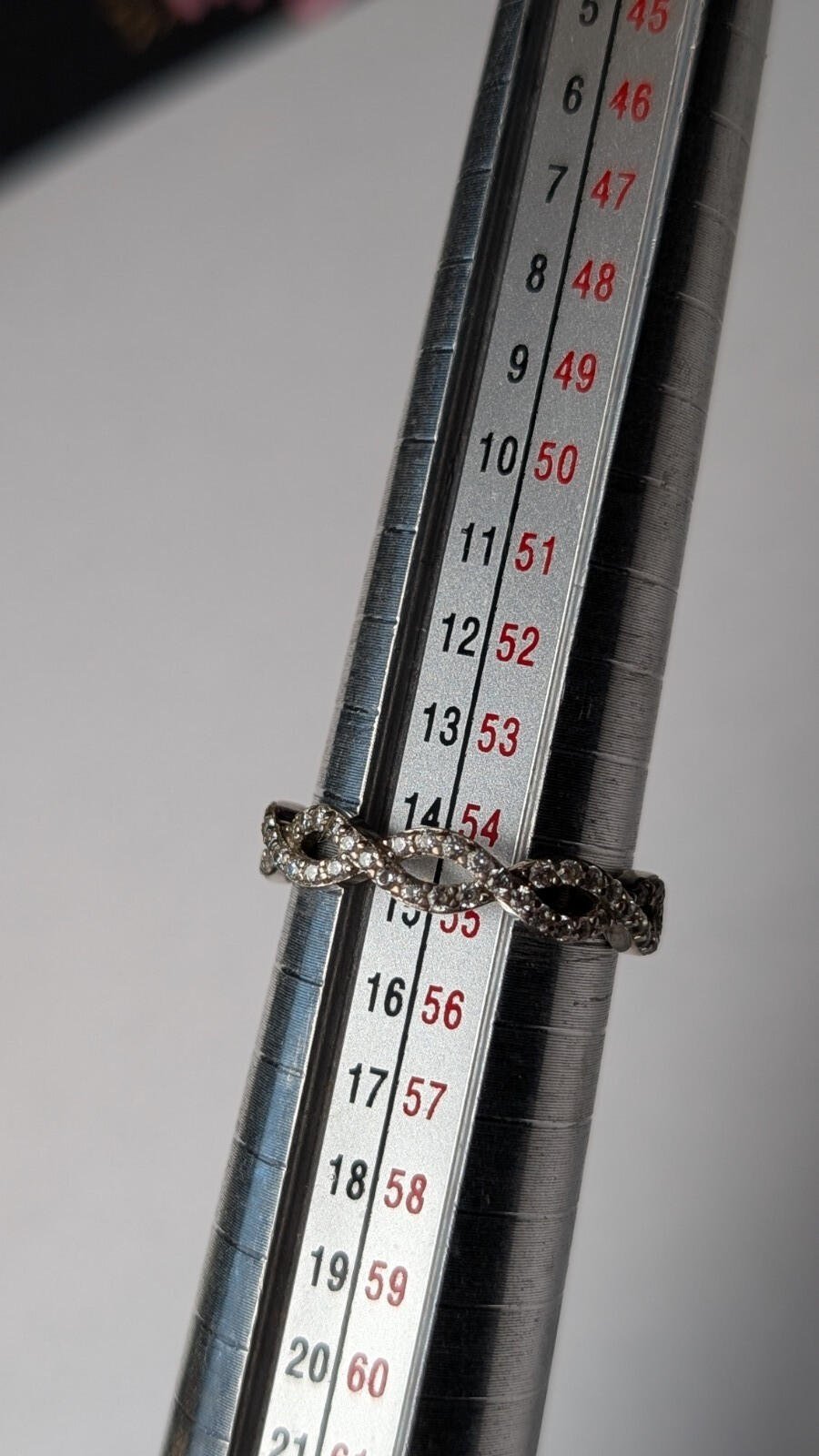 Vintage Sterling Silver CZ Band Ring | Size N 1/2 - O | 925 Silver - Image 8