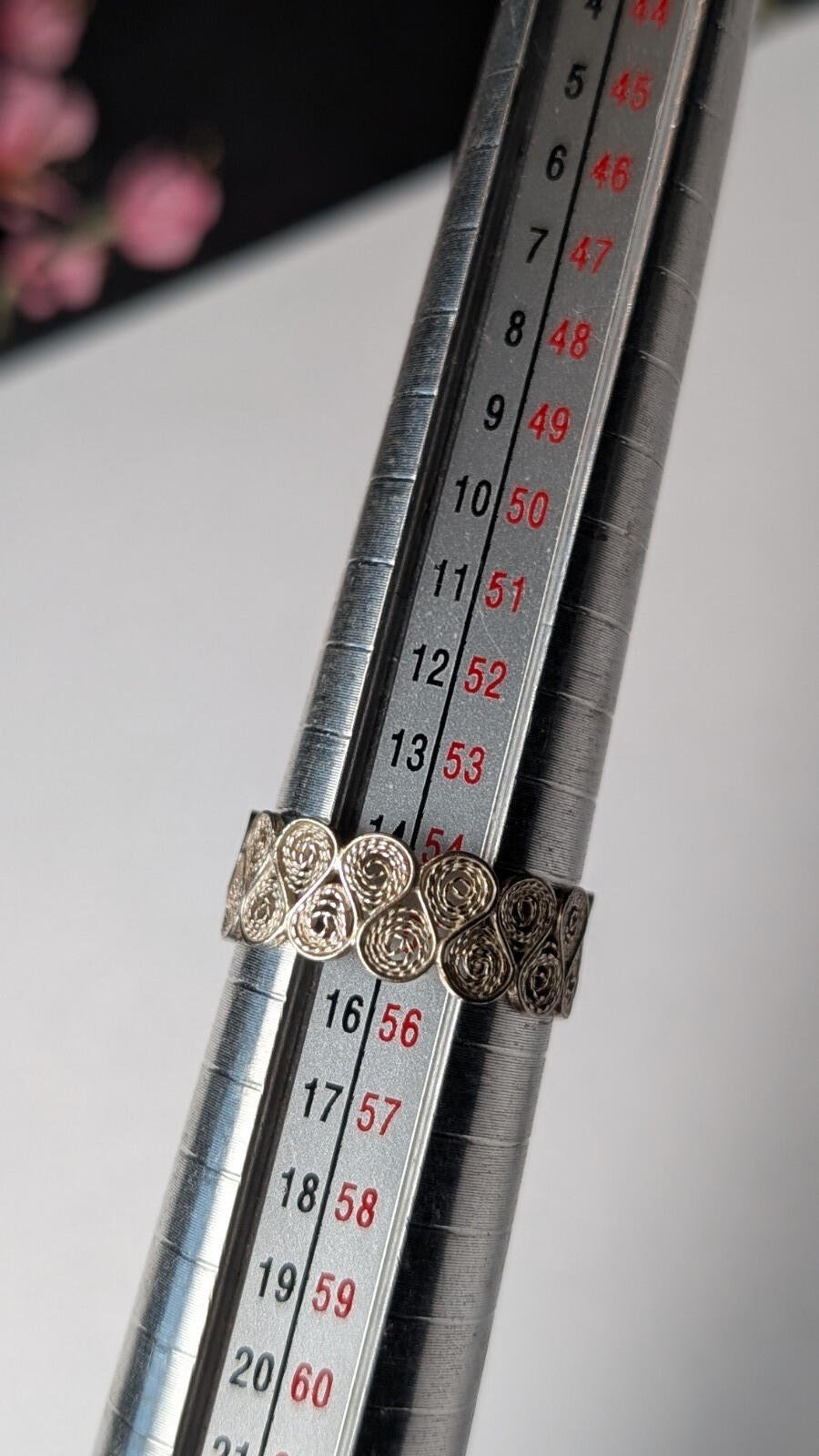 Vintage Sterling Silver Filigree Lace Band Ring | Size O | 925 Silver - Image 6