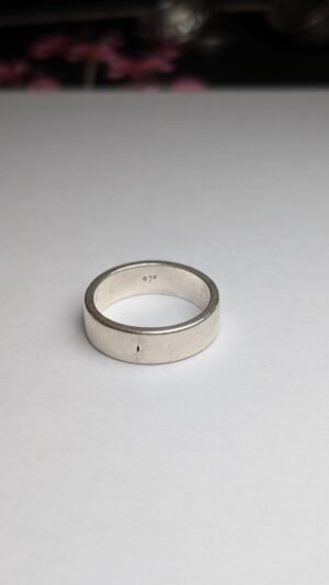 Vintage Sterling Silver Minimal Band Ring | Size Q 1/2 | 925 Silver | 6.7g