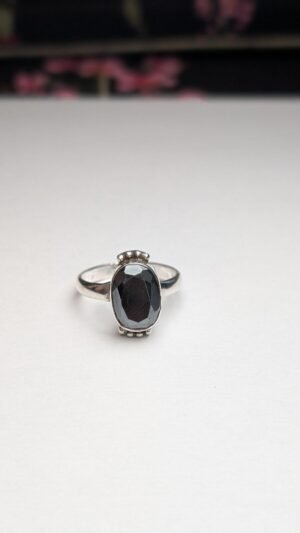 Vintage Sterling Silver Magnetic Hematite Ring | Size O 1/2 | 925 Silver