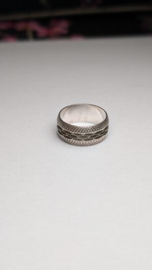 Vintage Sterling Silver Textured Band Ring | Size K 1/2 - L | 925 Silver