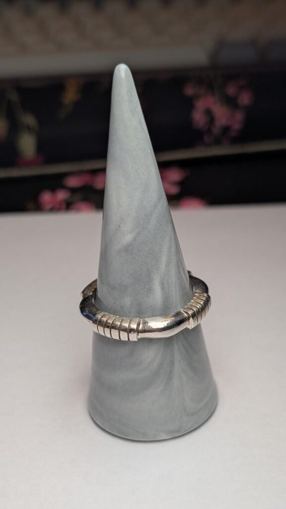 Vintage Sterling Silver Textured Band Ring | Size Y 1/2 | 925 Silver