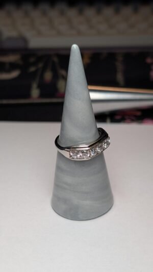 Vintage Sterling Silver Swarovski 7 Stone CZ Ring | Size R 1/2 | 925 Silver