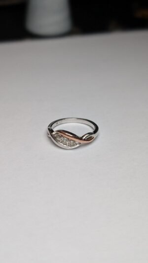 Vintage Sterling Silver & 9ct Clogau Welsh Topaz Ring | Size J 1/2 | 925 Silver