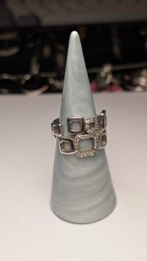 Vintage Sterling Silver Frames Ring | Size Q | 925 Silver