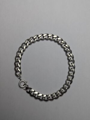Vintage Sterling Silver Curb Link Bracelet | 19cm | 14.97g