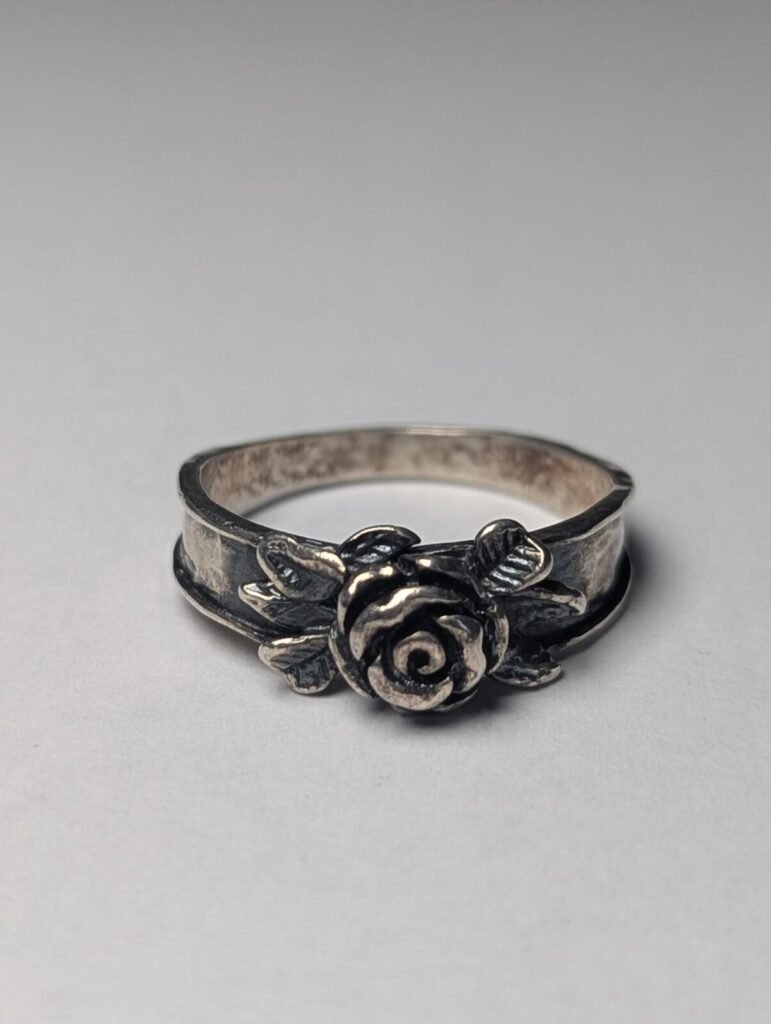 Vintage Sterling Silver Floral Flower Ring | Size U 1/2 | 925 Silver