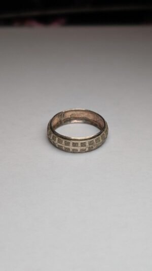 Vintage Sterling Silver Textured Band Ring | Size R | 925 Silver