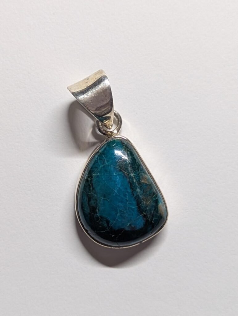 Vintage Sterling Silver Apatite Gemstone Pendant | 925 Silver