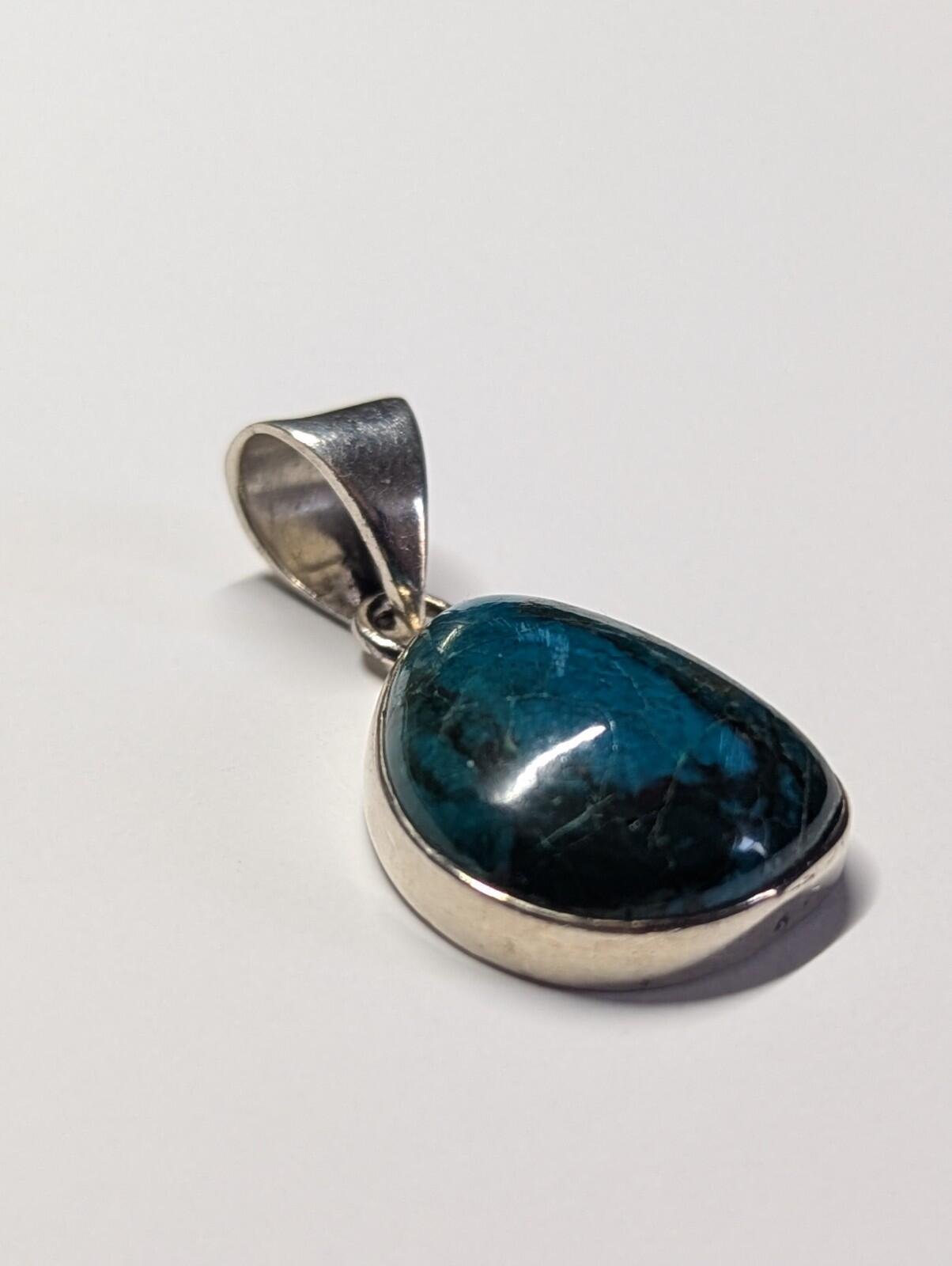 Vintage Sterling Silver Apatite Gemstone Pendant | 925 Silver - Image 2