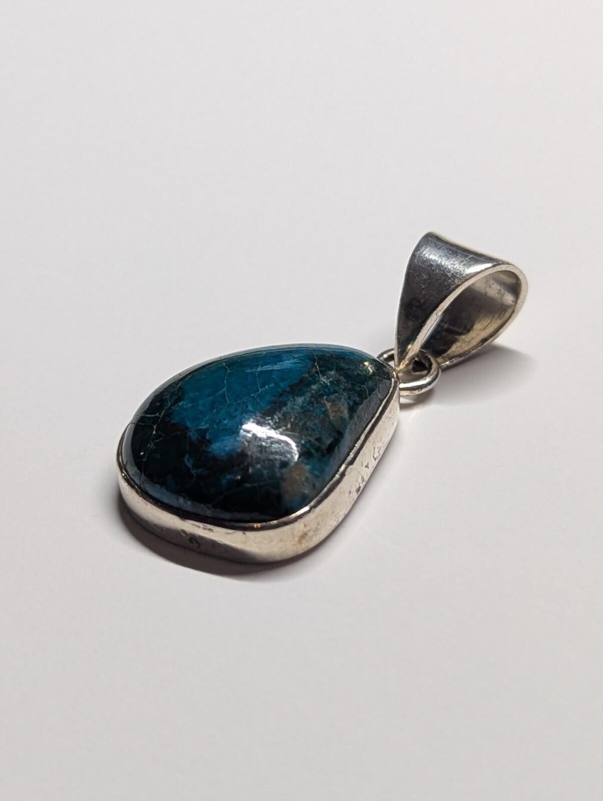 Vintage Sterling Silver Apatite Gemstone Pendant | 925 Silver - Image 3