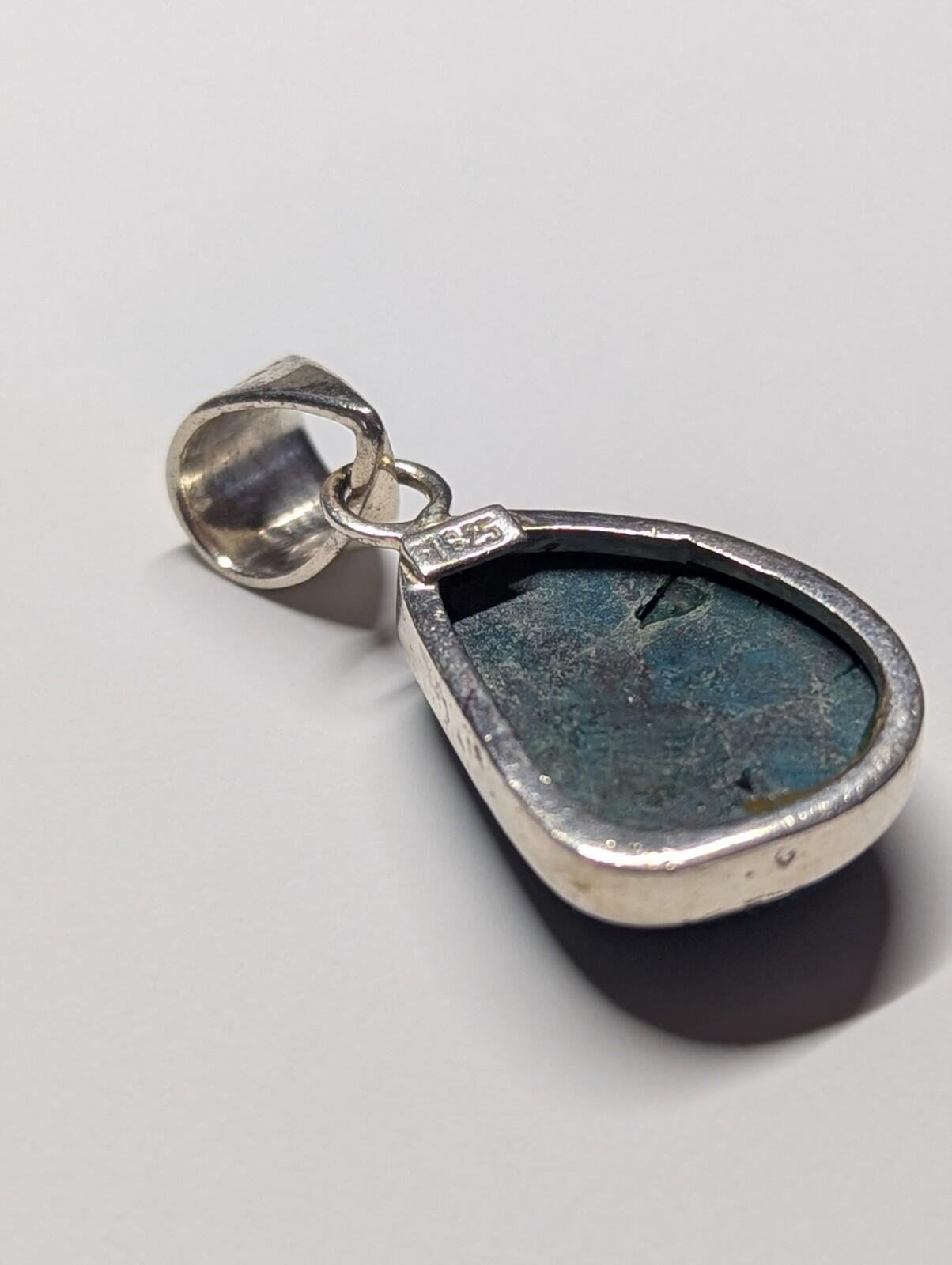 Vintage Sterling Silver Apatite Gemstone Pendant | 925 Silver - Image 4