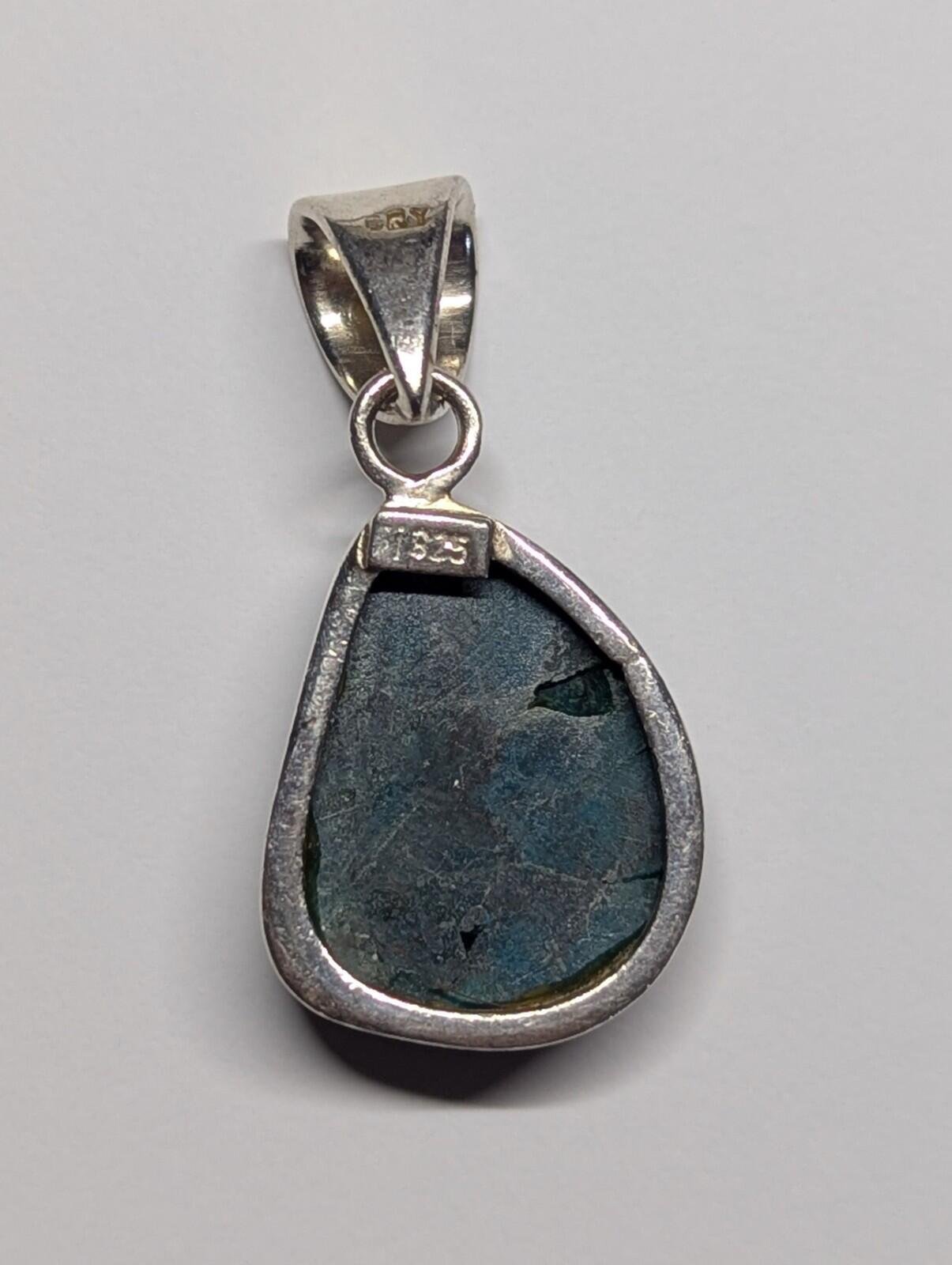 Vintage Sterling Silver Apatite Gemstone Pendant | 925 Silver - Image 5