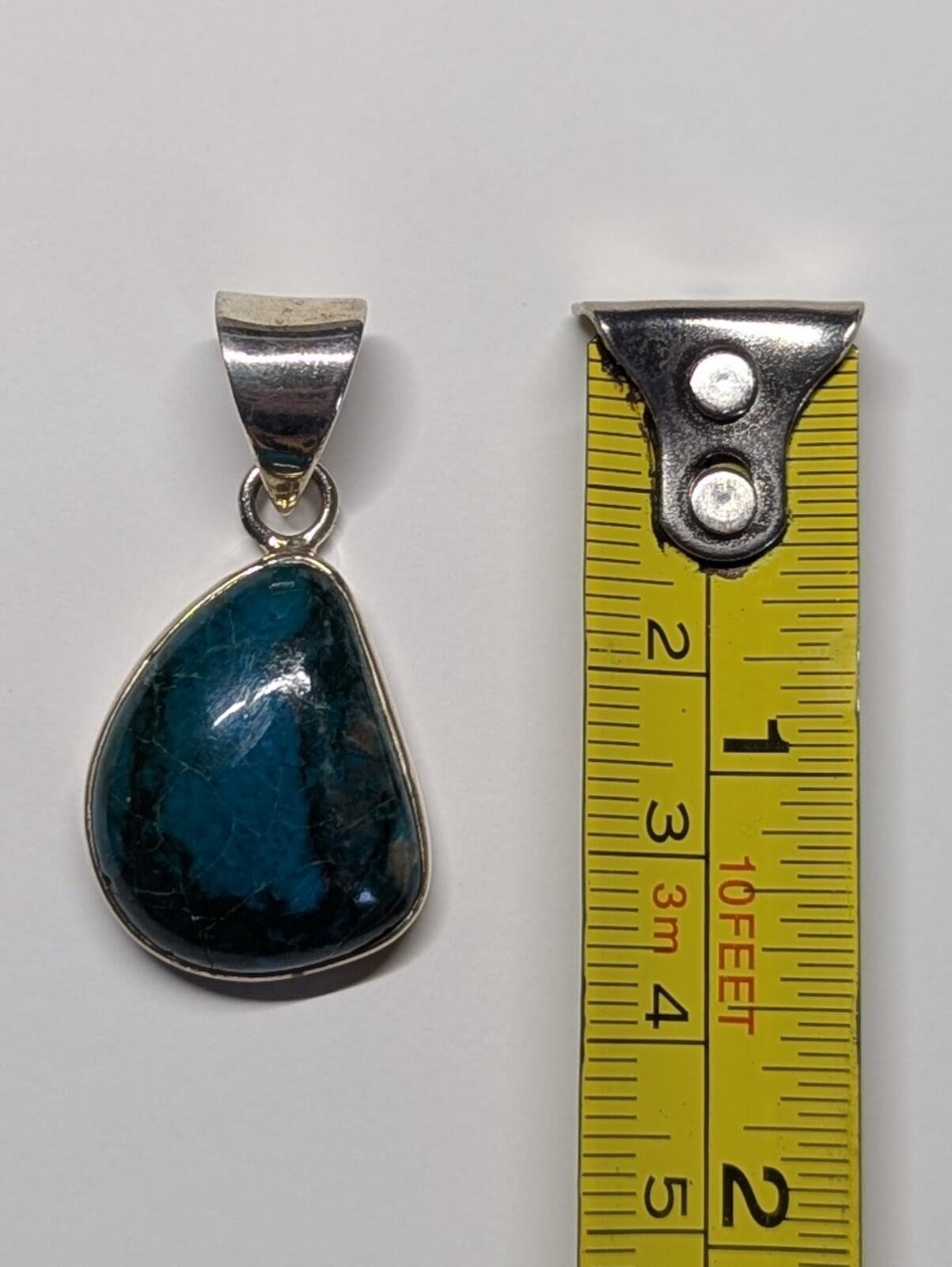 Vintage Sterling Silver Apatite Gemstone Pendant | 925 Silver - Image 6