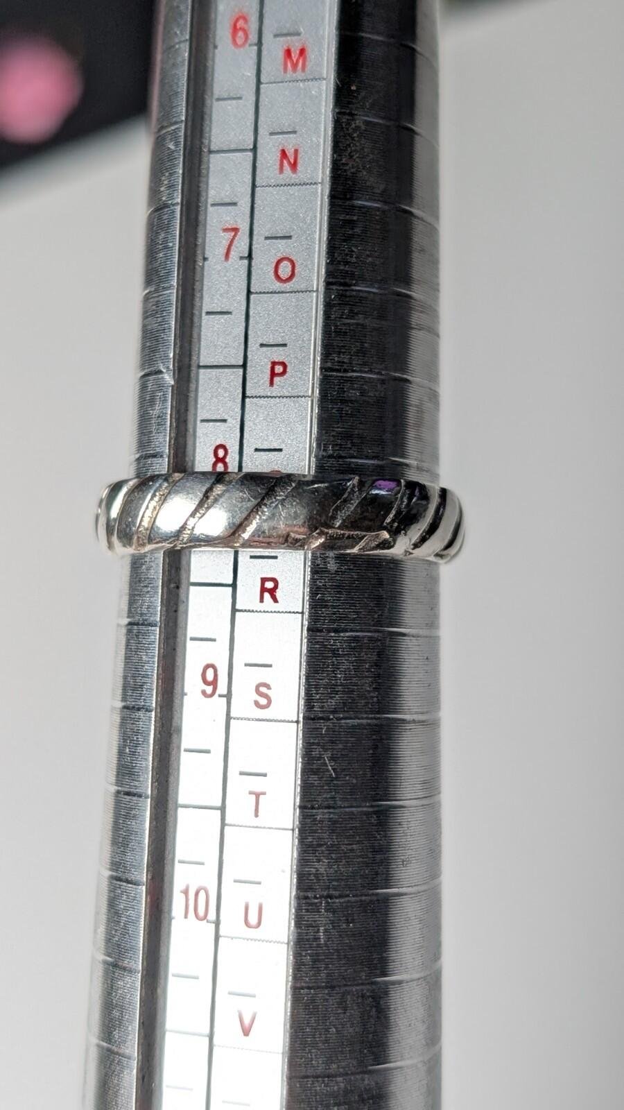Vintage Sterling Silver Thin Band Ring | Size Q | 925 Silver - Image 6