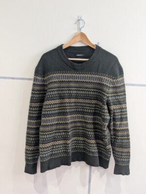 Vintage Dustin Green Stripes Jumper | Size: XXL Extra Extra Large