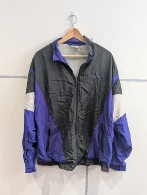 Vintage Adidas Purple/Black/White Windbreaker Jacket Coat | Size Medium